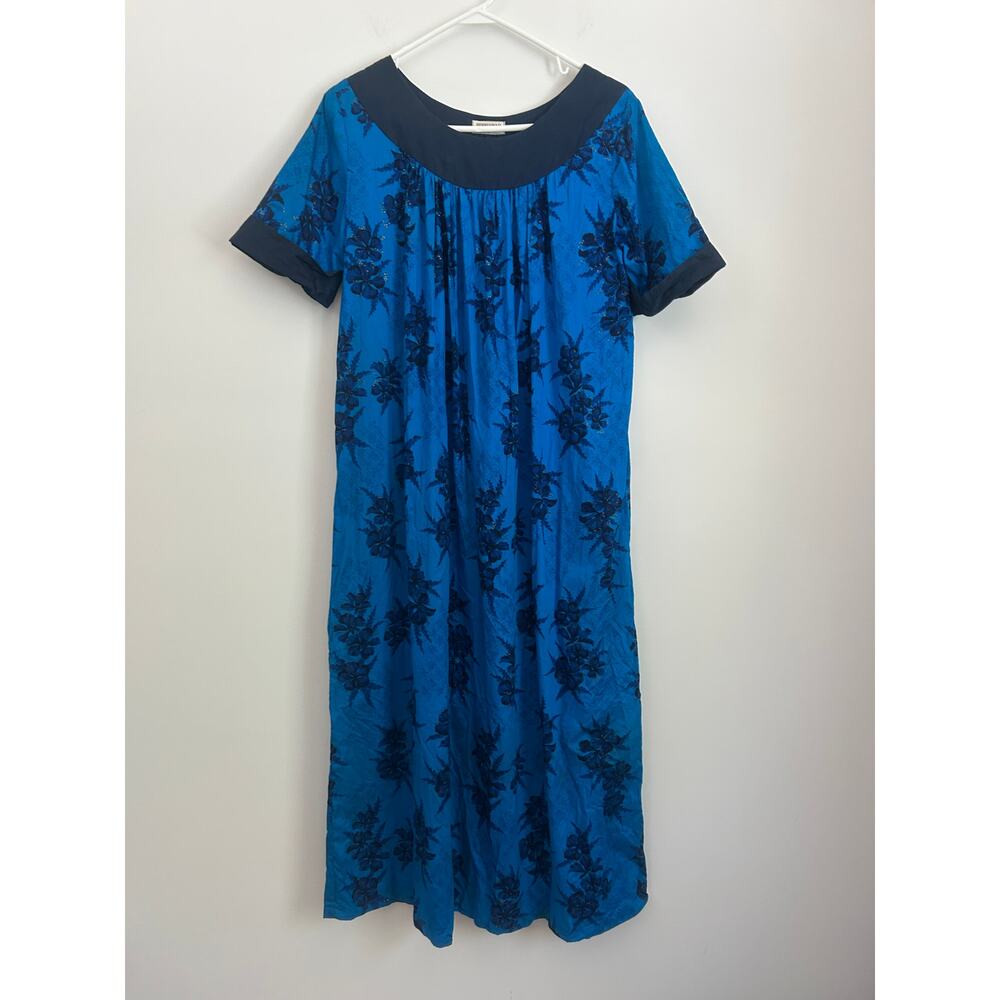 HooHawaii Blue Floral Dress S – Made in Hawaii Island Style - Picture 3 of 7
